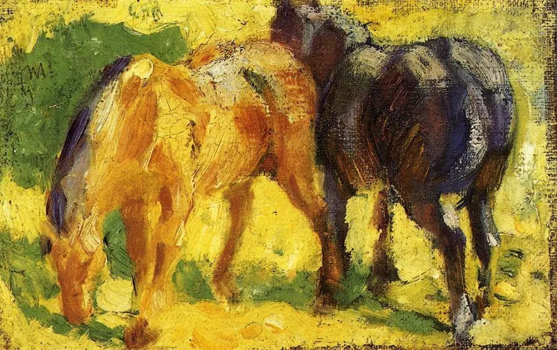 Small Horse Picture by Franz Marc, 1909