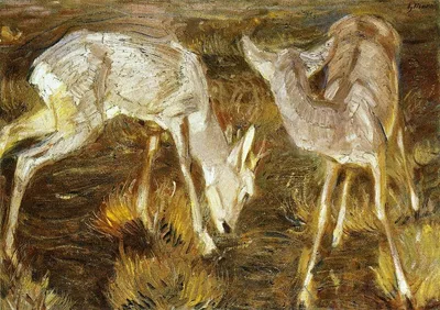 Deer at Dusk by Franz Marc