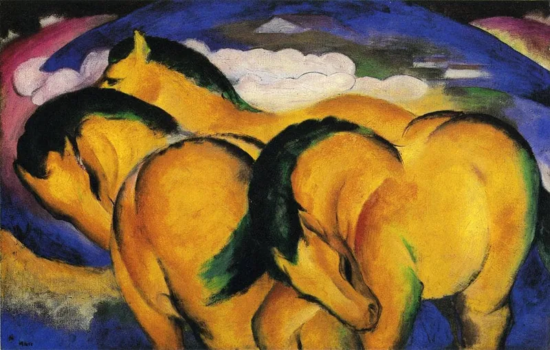 Little Yellow Horses by Franz Marc, 1912