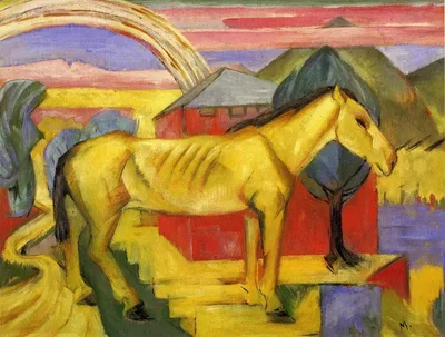 Long Yellow Horse by Franz Marc