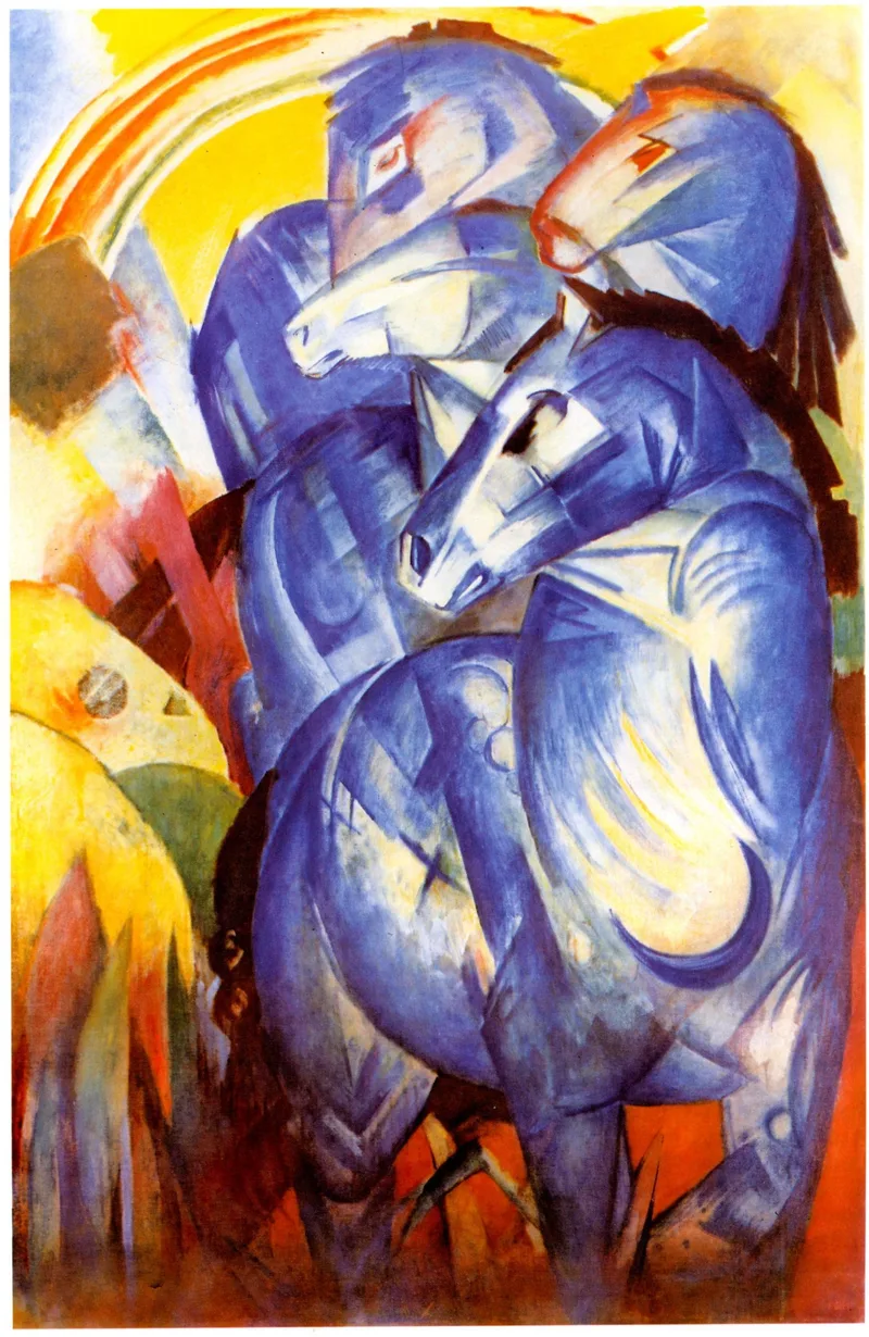 The Tower of Blue Horses by Franz Marc, 1913