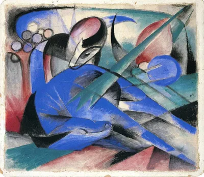 Horse Asleep by Franz Marc