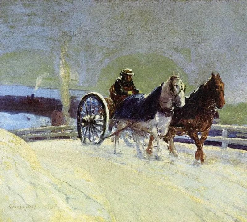 Hitch Team by George Luks, 1916
