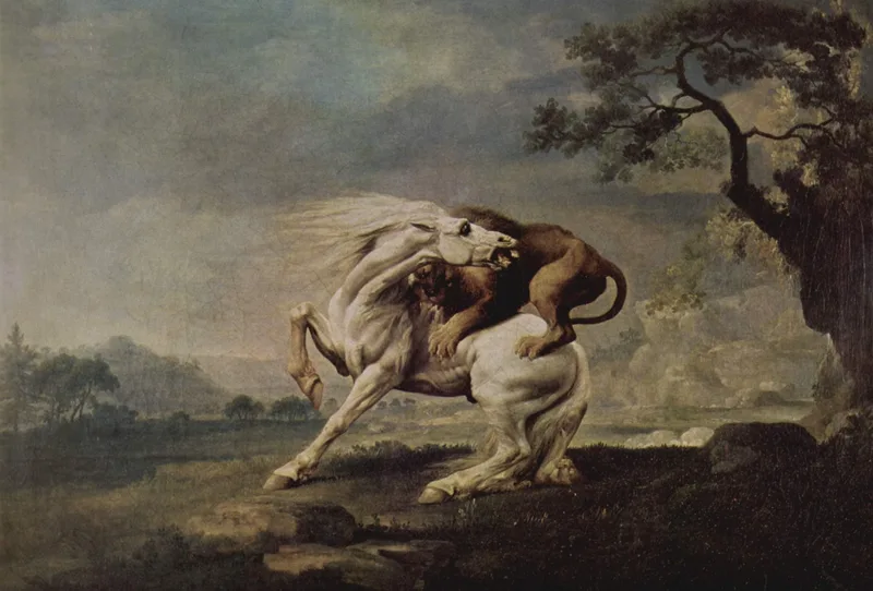 Lion Attacking a Horse by George Stubbs, 1765