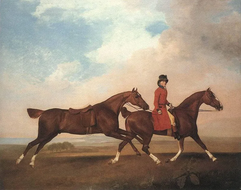 William Anderson with two saddle-horses by George Stubbs, 1793