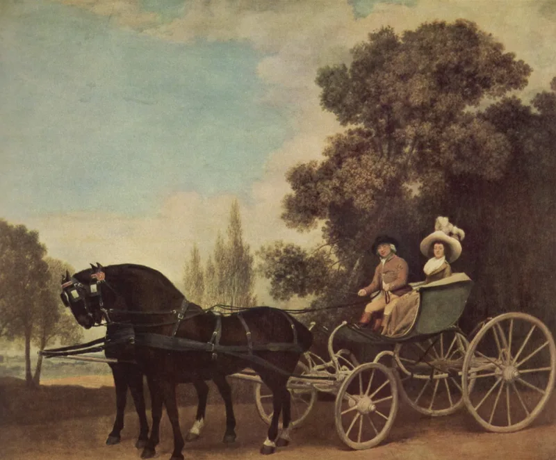 Lord and Lady in a Phaeton by George Stubbs, 1787