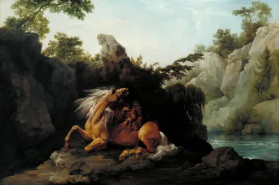 Horse Devoured by a Lion by George Stubbs