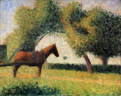 Horse and cart by Georges Seurat