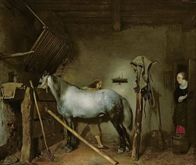 Horse in a Stable by Gerard Terborch