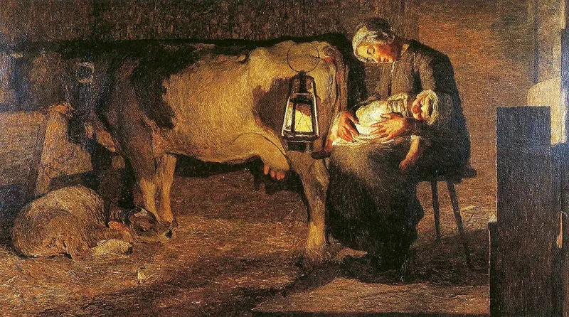 The Two Mothers by Giovanni Segantini, 1889