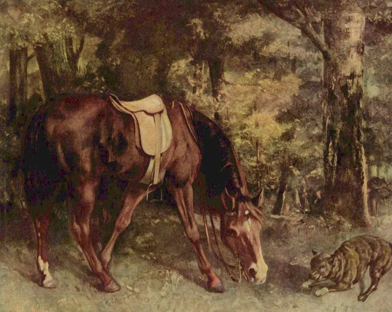 Horse in the Woods by Gustave Courbet, 1863
