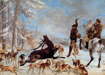 The Death of the Deer by Gustave Courbet