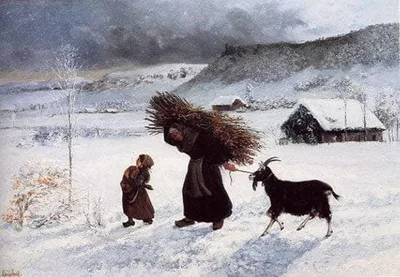 Poor Woman of the Village by Gustave Courbet