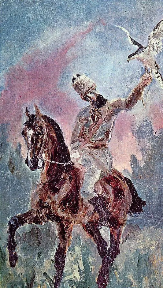 The Falconer, Comte Alphonse de Toulouse Lautrec by Henri de Toulouse-Lautrec, 1881