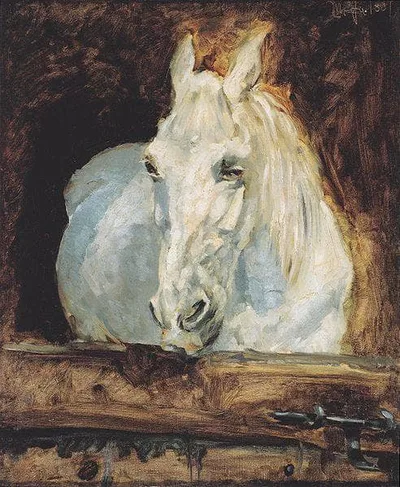White Horse "Gazelle" by Henri de Toulouse-Lautrec