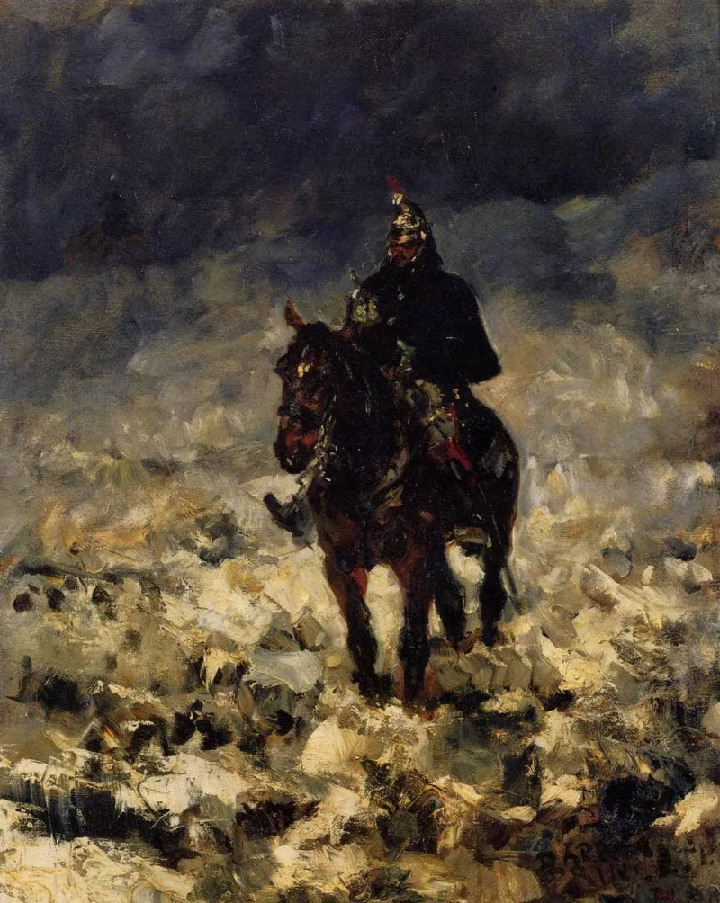 Cuirassier by Henri de Toulouse-Lautrec, 1881