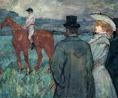 At the Races by Henri de Toulouse-Lautrec