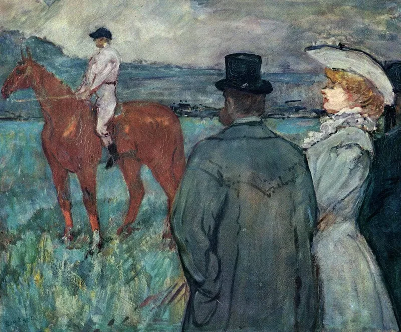 At the Races by Henri de Toulouse-Lautrec, 1899