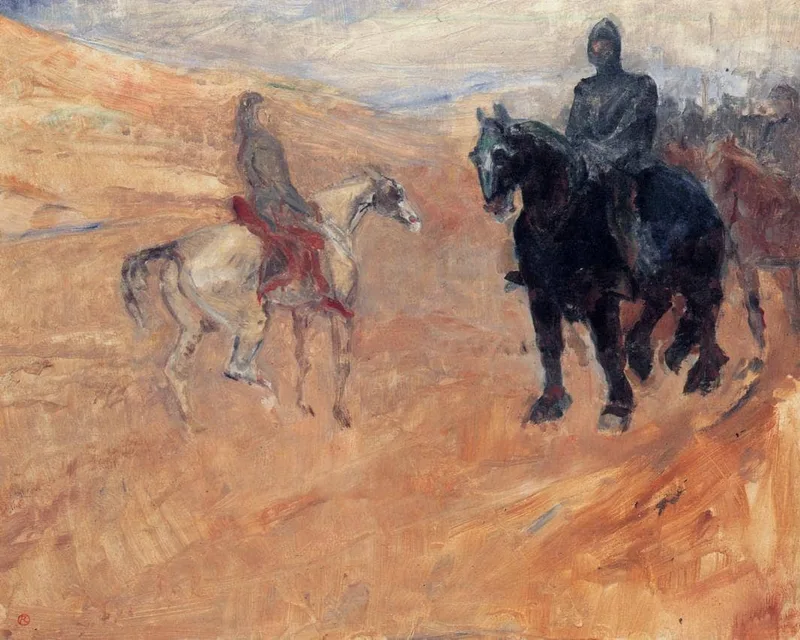 Two Knights in Armor by Henri de Toulouse-Lautrec, 1900