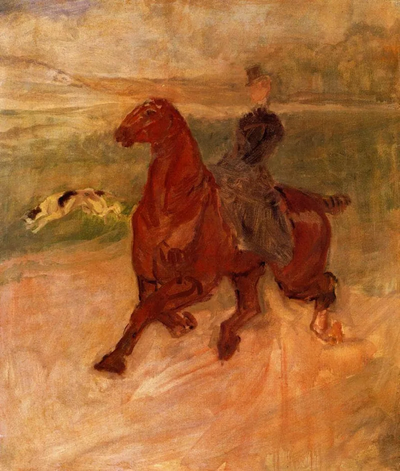 Horsewoman and Dog by Henri de Toulouse-Lautrec, 1899