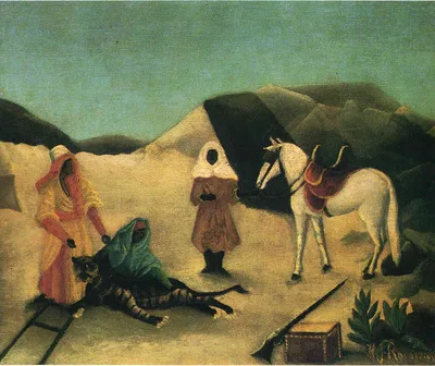 The Tiger Hunt by Henri Rousseau