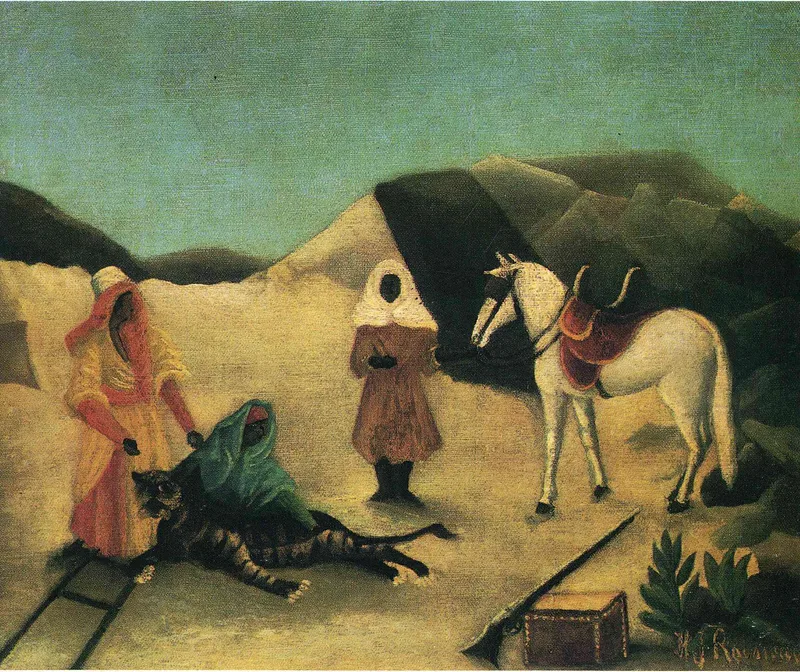 The Tiger Hunt by Henri Rousseau, 1896