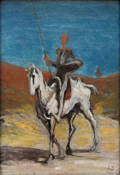 Don Quixote and Sancho Pansa by Honore Daumier