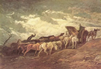 Horse drawn by Honore Daumier