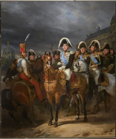Review of the Paris garrison and the royal guard passing through the Champ-de-Mars, September 30, 1824 by Horace Vernet