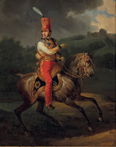 The Duke of Orleans Louis Philippe in the uniform of a colonel general of the hussars by Horace Vernet