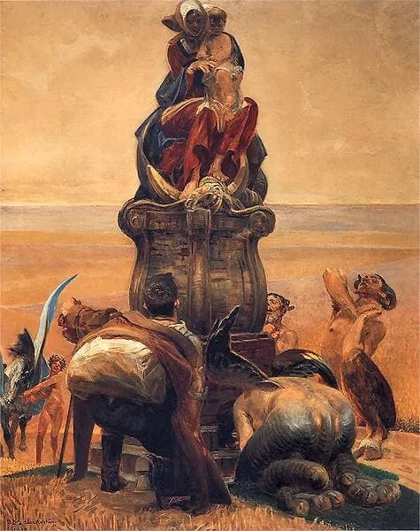 Follow the Stream (central part) by Jacek Malczewski, 1910