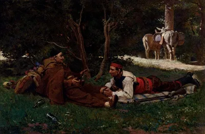 An Afternoon Libation by Jehan Georges Vibert