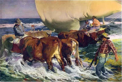 Afternoon sun by Joaquín Sorolla