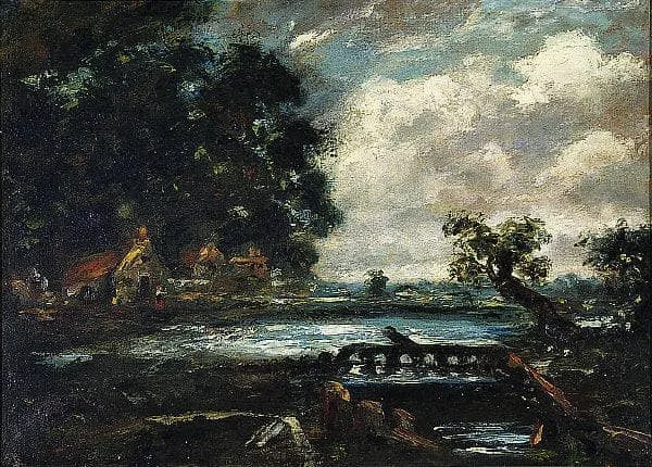 Study for The Leaping Horse (View on the Stour) by John Constable, 1826