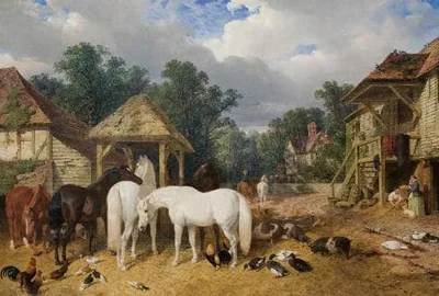 The Farmyard by John Frederick Herring Sr.