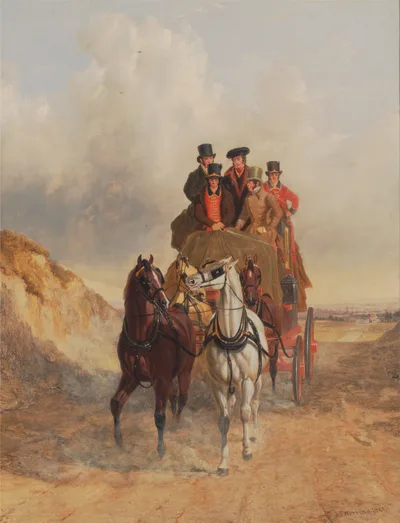 The Royal Mail Coach on the Road by John Frederick Herring Sr.