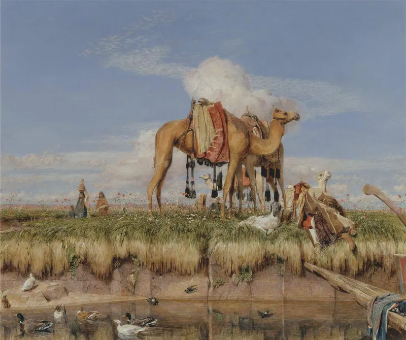 On the Banks of the Nile, Upper Egypt by John Frederick Lewis, 1876