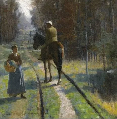 On the Road to Fontainebleau by John Lavery, 1884