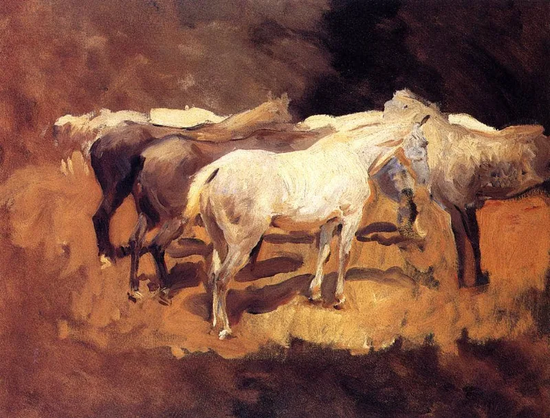 Horses at Palma by John Singer Sargent, 1908