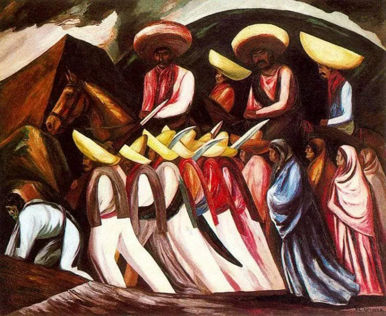 Zapatista’s Marching by Jose Clemente Orozco