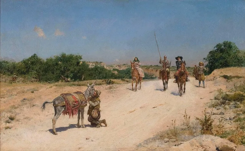 Sancho panza recovers his lost donkey by Jose Moreno Carbonero, 1894