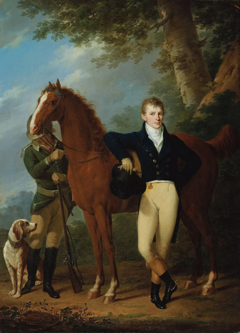Der Glockengießer Johann Caspar Hofbauer Mit Pferd Und Jäger by Joseph Kreutzinger