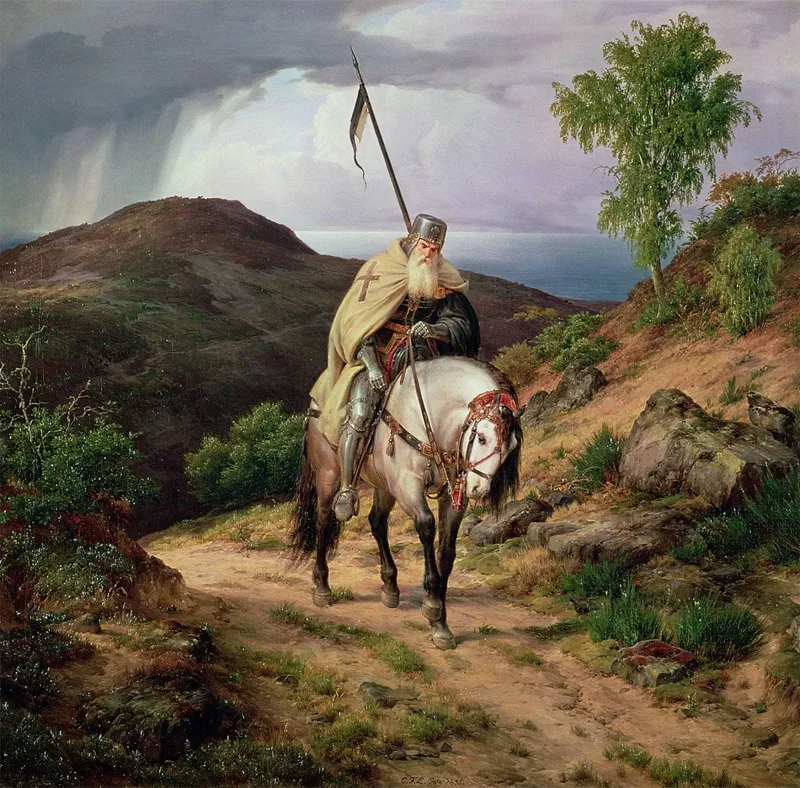 The Return of the Crusader by Karl Lessing, 1835