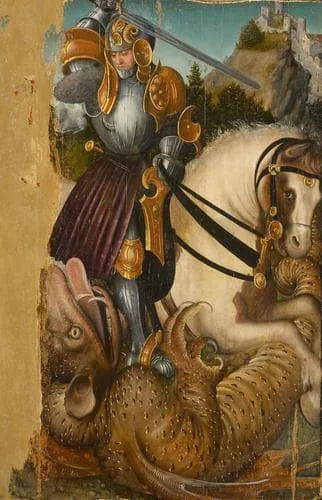 St. George with head of the dragon by Lucas Cranach the Elder