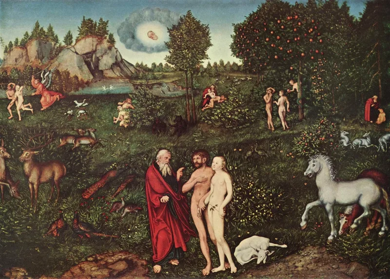 Adam and Eve in the Garden of Eden by Lucas Cranach the Elder, 1530