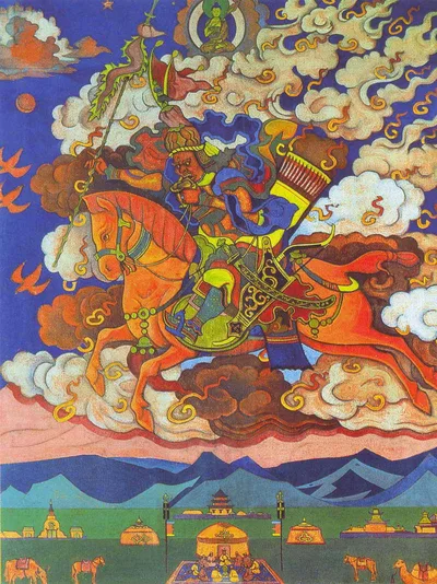 Great rider. Rigden Jyepo - Messenger of Shambhala by Nicholas Roerich