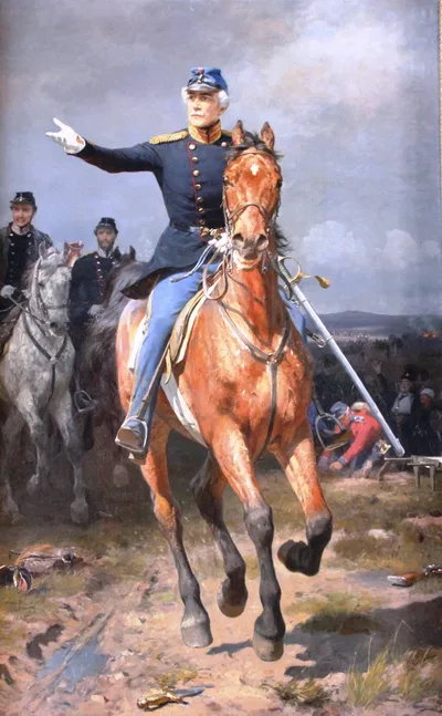 Lieutenant General Krogh at the Battle of Isted, July 25 1850. by Otto Bache