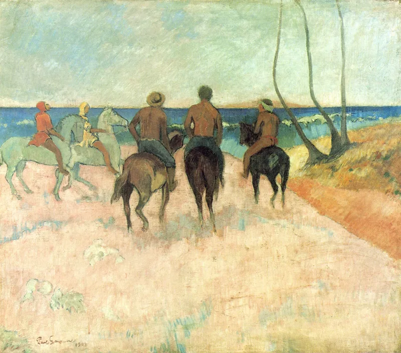 Riders on the Beach I by Paul Gauguin, 1902