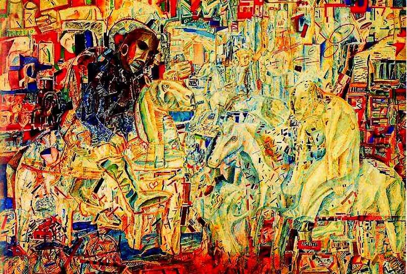Horsemen by Pavel Filonov, 1911