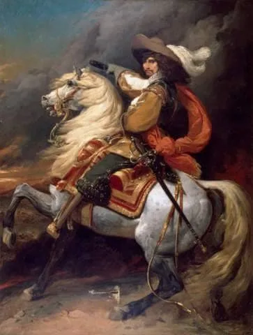 Portrait of Josias, Comte de Rantzau, Marechal de France, on horseback by Peder Severin Kroyer